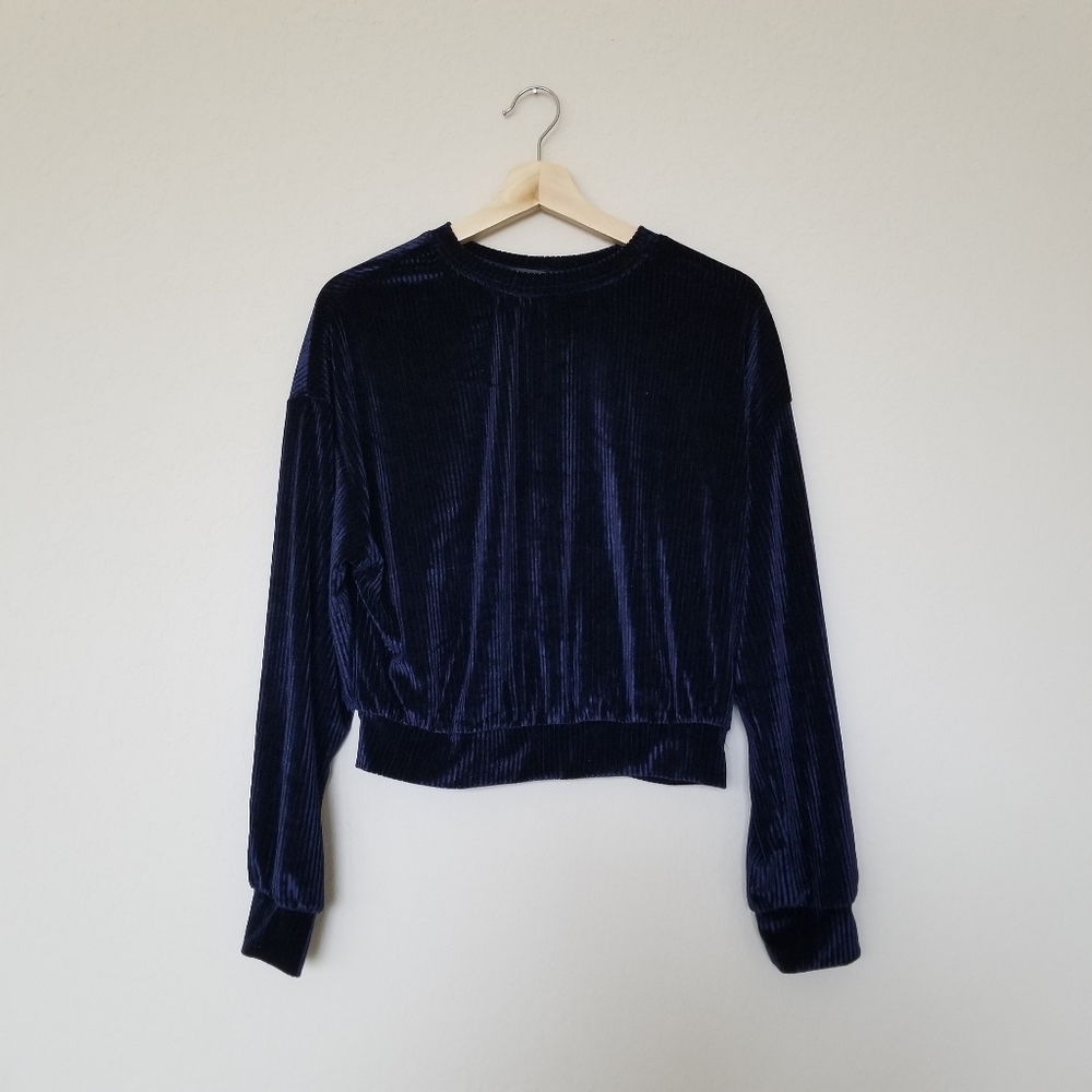 SHEIN cropped velvet sweater